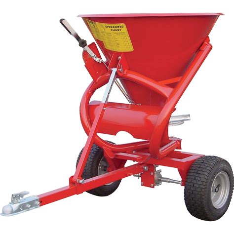 A fertilizer spreader may be used to apply any lawn treatment, including grass seed, lime, insecticide, fungicide, and of course, fertilizer. . Atv seed spreader harbor freight